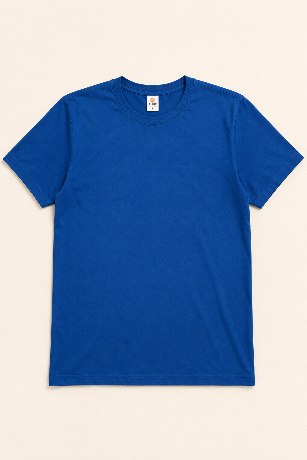 T-Shirt Bleu Indigo Homme 100% Coton – T-Shirt Basique Premium ALDIZ